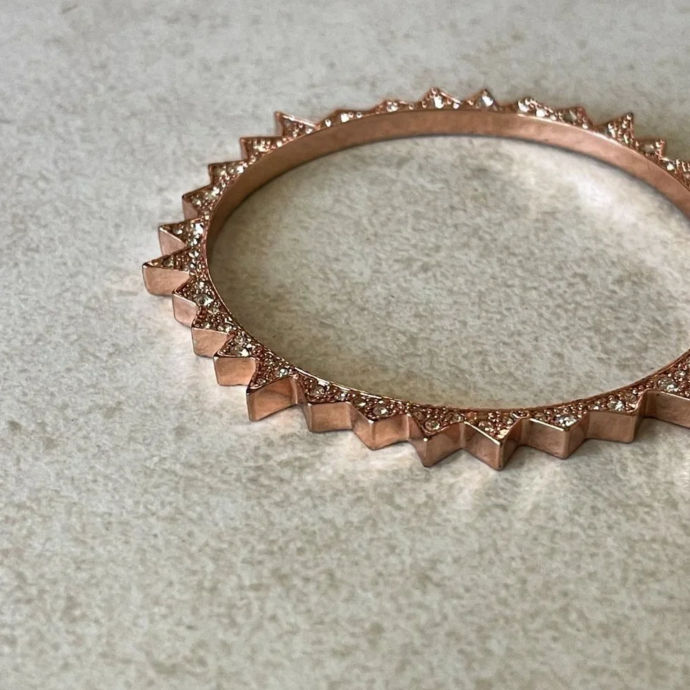 CC Skye Rose Gold Pave Bangle Bracelet